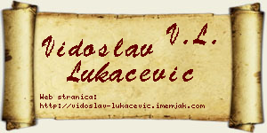 Vidoslav Lukačević vizit kartica